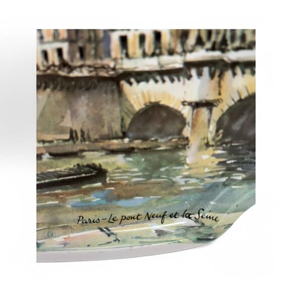 Vintage Elite Trays Paris Pont Neuf Metal Serving Tray – Made in England - Picture 7 of 10